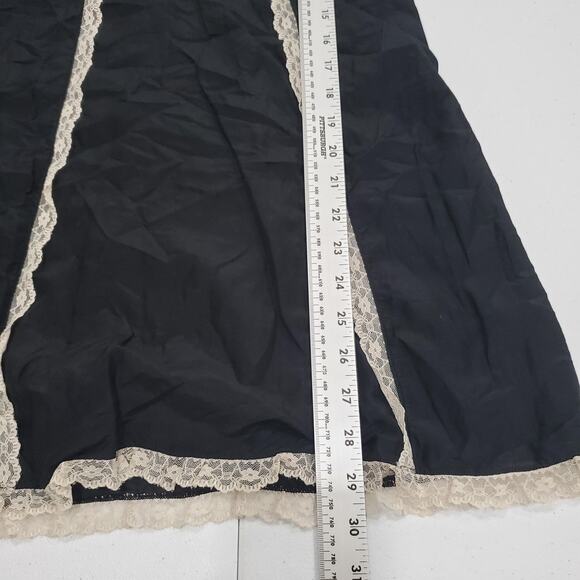 Whimsigoth Vampire Slip Dress Women Medium Black Lace Trim Lingerie Dark Romance - Picture 4 of 9